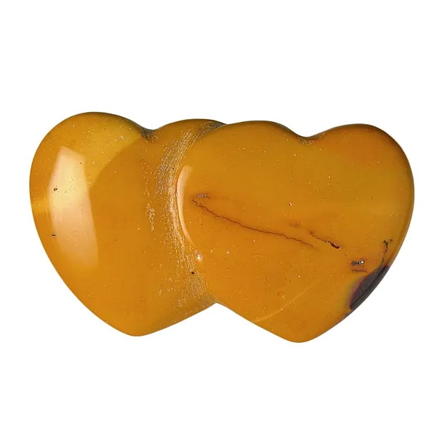 Double heart Mookaite, 04,3cm (6 pcs./ PU) | wholesaler gems & healing stones