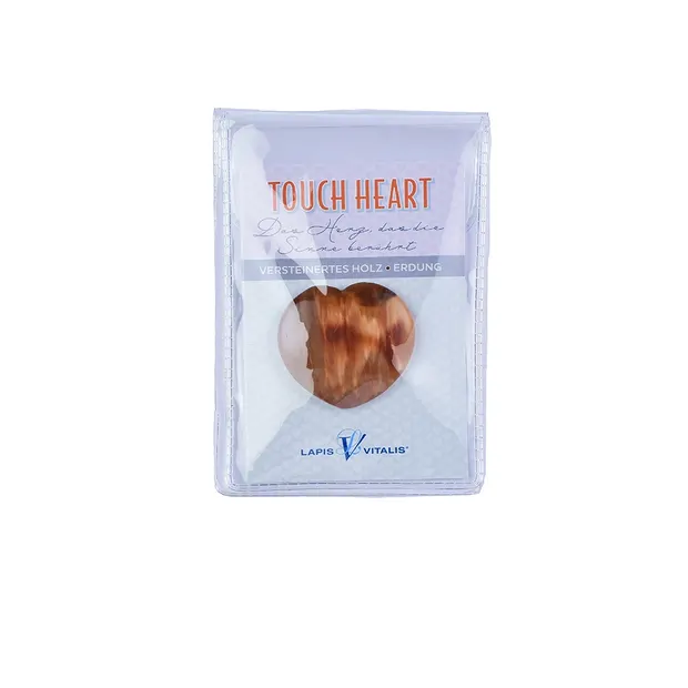 Touch Heart versteinertes Holz mit Beileger in Pouch | Marco Schreier