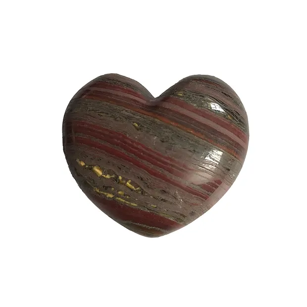 Herz bauchig, Tigereisen, 4,5cm | Großhändler Edelsteine, Heilsteine & Schmuck