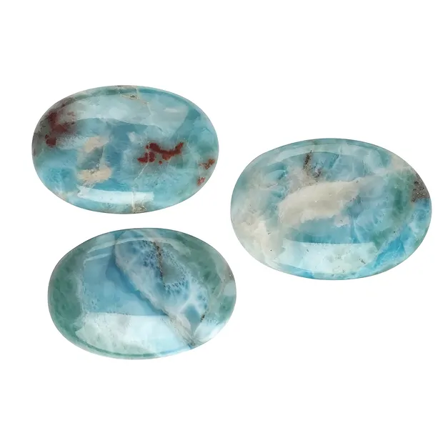 Linsenstein Larimar A | Schreier Großhändler Edelsteine, Heilsteine & Schmuck