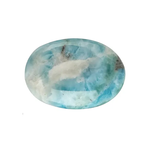 Linsenstein Larimar A | Schreier Großhändler Edelsteine, Heilsteine & Schmuck