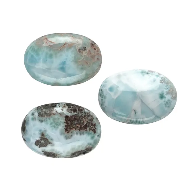 Lente di pietra Larimar B | Ingrosso Schreier; gemme, pietre curative e gioielli