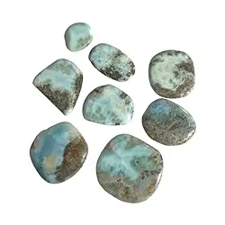 0519627002 Smooth Stones Larimar B (100 g/ PU) | wholesaler gems, healing stones & jewelry