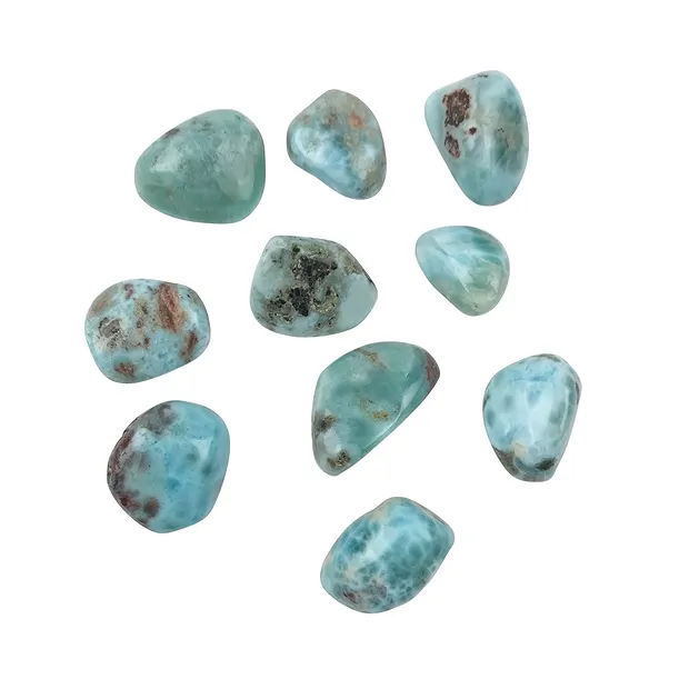 Trommelsteine Larimar, 1,3 - 2,7cm (100g/VE) | Edelsteine, Heilsteine & Schmuck