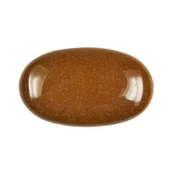 0520923001 Linsenstein Goldfluß (synth. Glas) braun | GH Edelsteine, Heilsteine & Schmuck