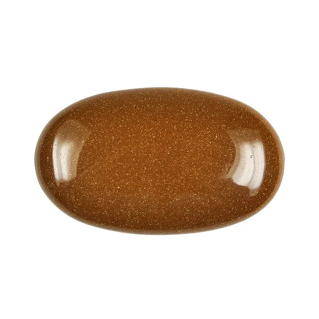 Small Palmstone Gold stone (synth. Glass) brown | gems, healing stones & jewelry