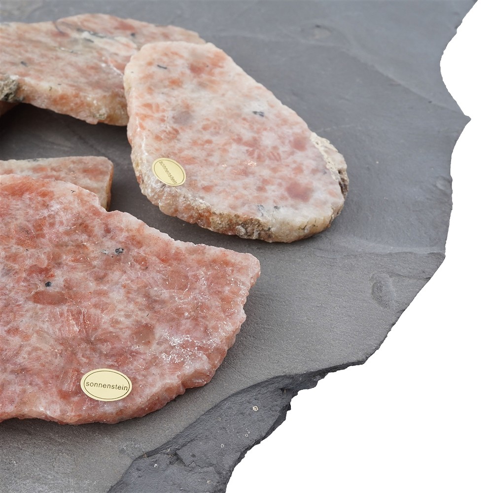 Platten Sonnenstein, 6,0 - 9,0cm (12 St./VE) | Edelsteine, Heilsteine & Schmuck
