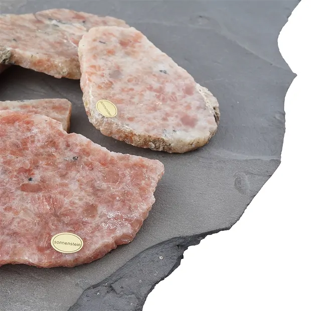 Platten Sonnenstein, 6,0 - 9,0cm (12 St./VE) | Edelsteine, Heilsteine & Schmuck