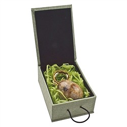 0524502011 Petrified Coral egg, 5.0 cm, with gift box and stand | Marco Schreier