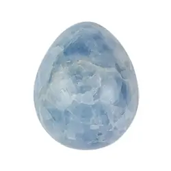 0525502004 Egg Calcite (blue), 6,0cm | Schreier - wholesaler gems, healing stones & jewelry