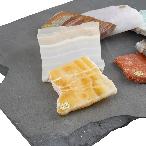 Slabs calcite, 05 - 08cm (12 pcs./ PU) | Schreier gems, healing stones & jewelry