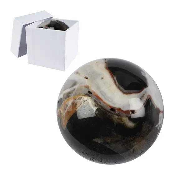 Massage ball Sardonyx, 5.0cm, in gift box | wholesaler gems & healing stones