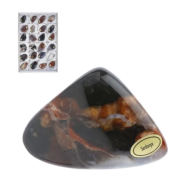 Pierres roulées Sardonyx, 5,0 - 6,0cm (24 pcs/UC) | Marco Schreier