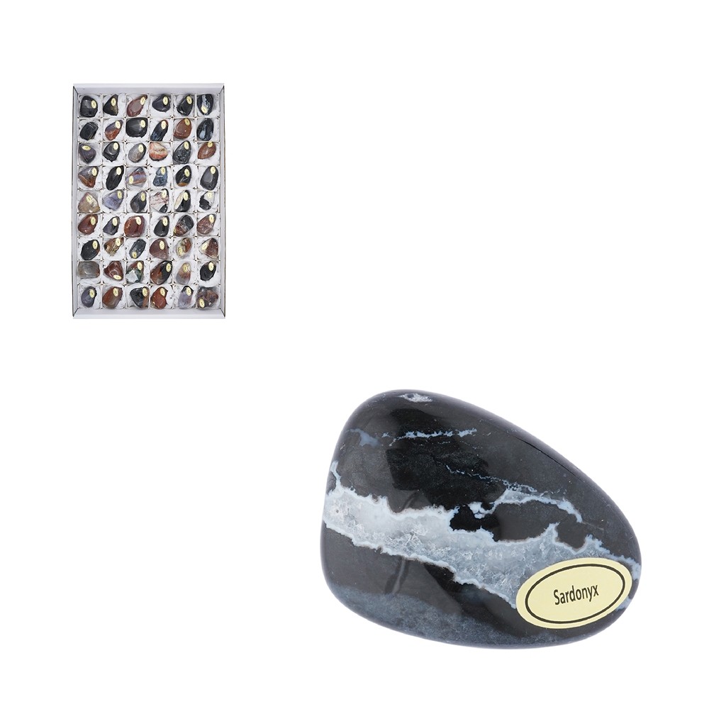 Piedras rodadas Sardonyx, 3.5 - 5.0cm (54 unid./VE) | Marco Schreier