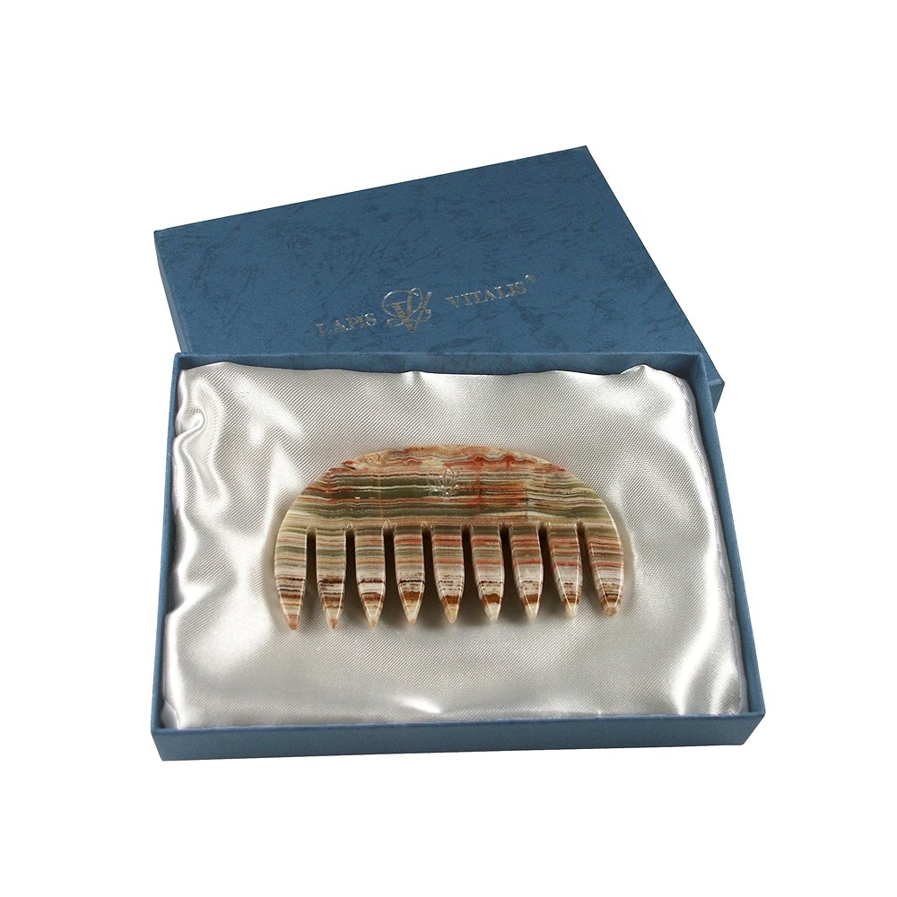 Edelsteinkamm Calcit-Aragonit (Onyx-Marmor) | Edelsteine, Heilsteine & Schmuck