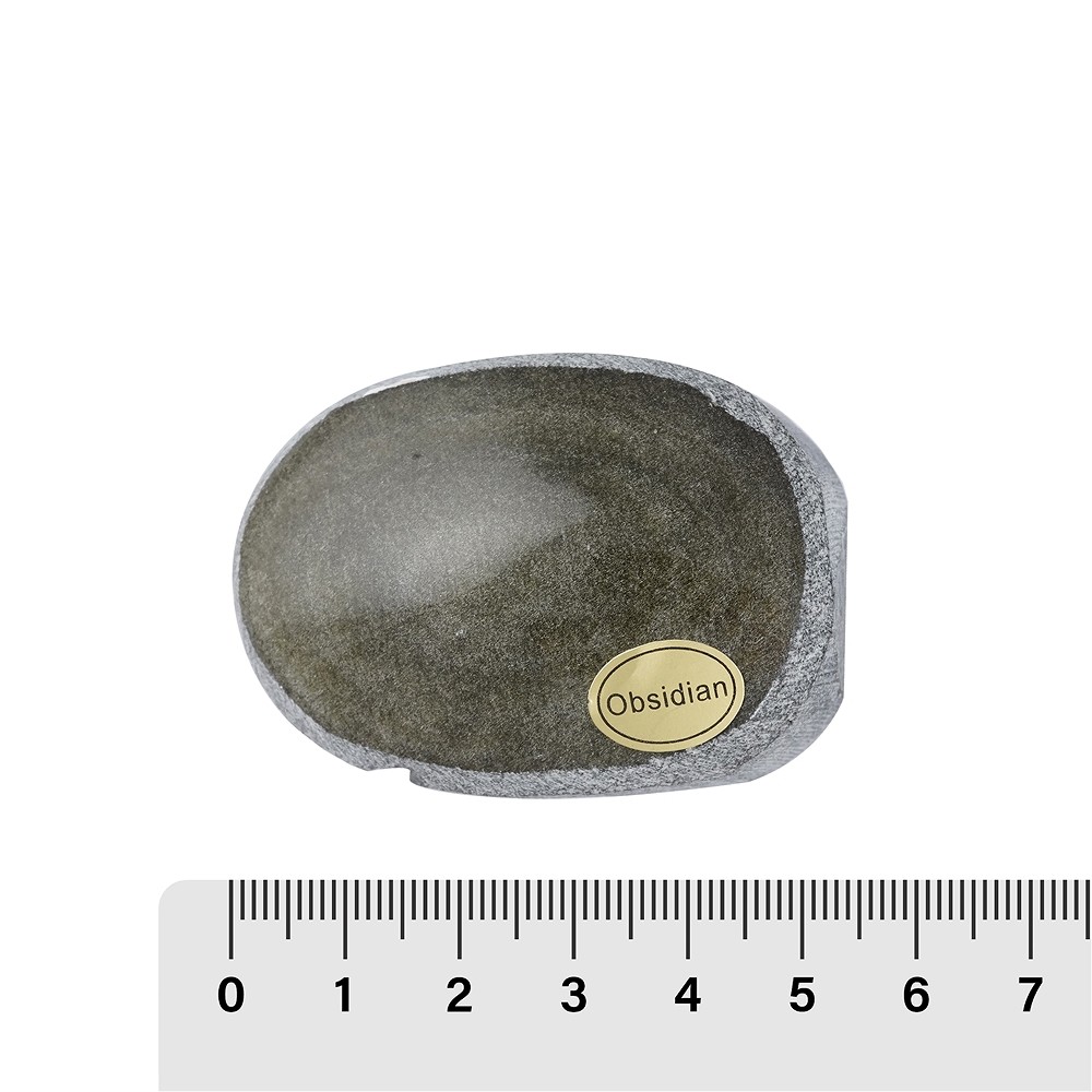 One side polished pieces Obsidian (gold luster), 6,0 - 9,0cm (12 pcs./ PU) | Marco Schreier