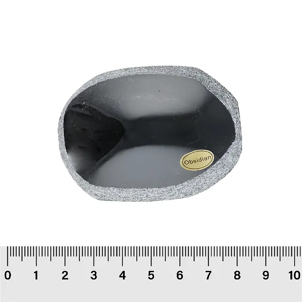 One side polished pieces Obsidian (gold luster), 5,5 - 8,0cm (18 pcs./ PU) | Marco Schreier