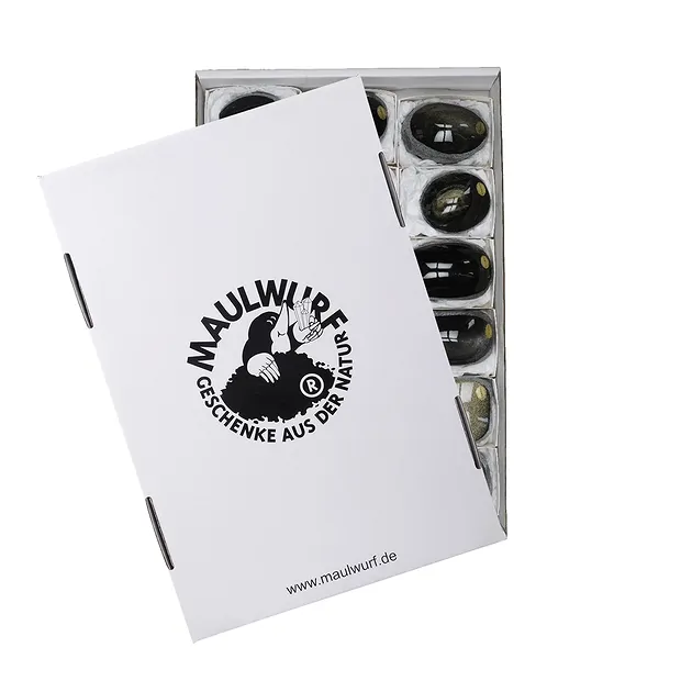 One side polished pieces Obsidian (gold luster), 5,5 - 8,0cm (18 pcs./ PU) | Marco Schreier