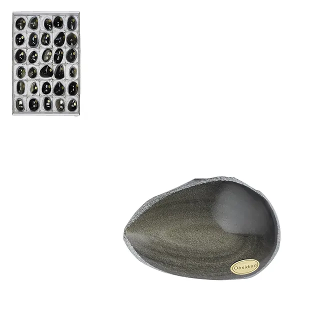 Pièces polies d'Obsidienne (or brillant), 4 - 5cm (30 pcs/UC) | Marco Schreier