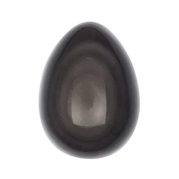 Œuf en obsidienne (éclat argenté), 5,0 cm | Marco Schreier