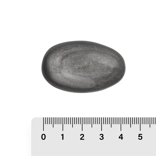 Small Palmstone, Obsidian (silver luster obsidian), thick | Marco Schreier
