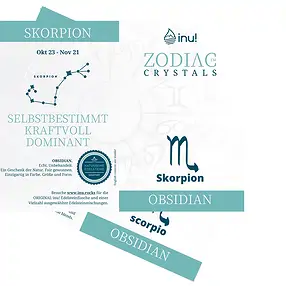 inu! Zodiac Crystal Skorpion/Obsidian | Edelsteine, Heilsteine & Schmuck-Handel