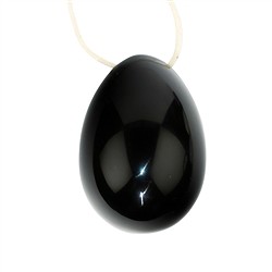 0528802028 Yoni Egg Obsidian, 5.0cm (large) | wholesaler gems, healing stones & jewelry