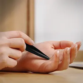 Massage stylus Obsidian (black) thick, in gift box | Marco Schreier