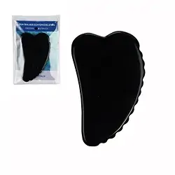 0528812114 Obsidiana Gua Sha con dientes | piedras preciosas, piedras curativas y joyería