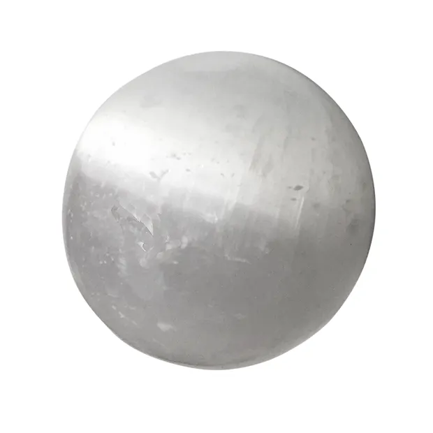 Esfera de selenita, 3,6 -4,0cm | piedras preciosas, piedras curativas y joyería