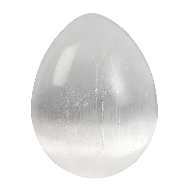 Egg Selenite (Fibre Gypsum), 6.0cm (large) | wholesaler gems & healing stones
