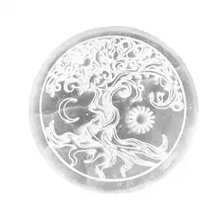 0528904011 Selenite slice "Tree of Life", 10cm | wholesaler gems, healing stones & jewelry