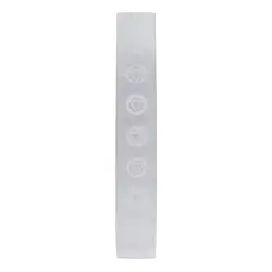 0528905010 Selenite rod with chakra symbols, 20cm | Schreier gems, healing stones & jewelry