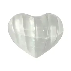 0528920653 Cuore ondulato, selenite, 6,5 cm | Gemme Schreier, pietre curative e gioielli