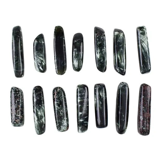 Serafinite pencil stones (100g/ PU) | wholesaler gems, healing stones & jewelry