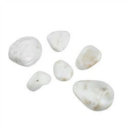 0535427102 Pietra burattata pectolite (bianca), 1,5 - 3,5 cm (UC) | Marco Schreier