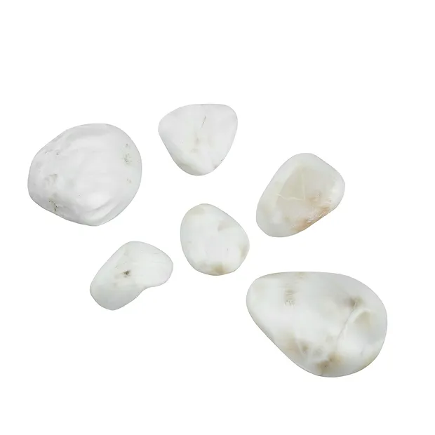 Trommelsteine Pektolith (weiß), 1,5 - 3,5cm (100g/VE) | Marco Schreier