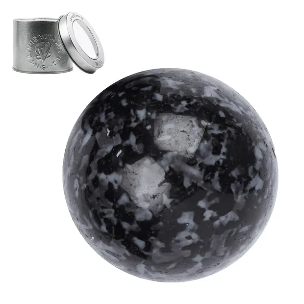 Sfera di Gabbro (Mystic Merlinite), 4,0cm | grossista gemme e pietre curative