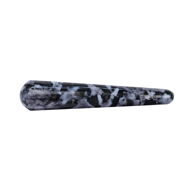 Stilo da massaggio Gabbro (Mystic Merlinite) | grossista gemme e pietre curative