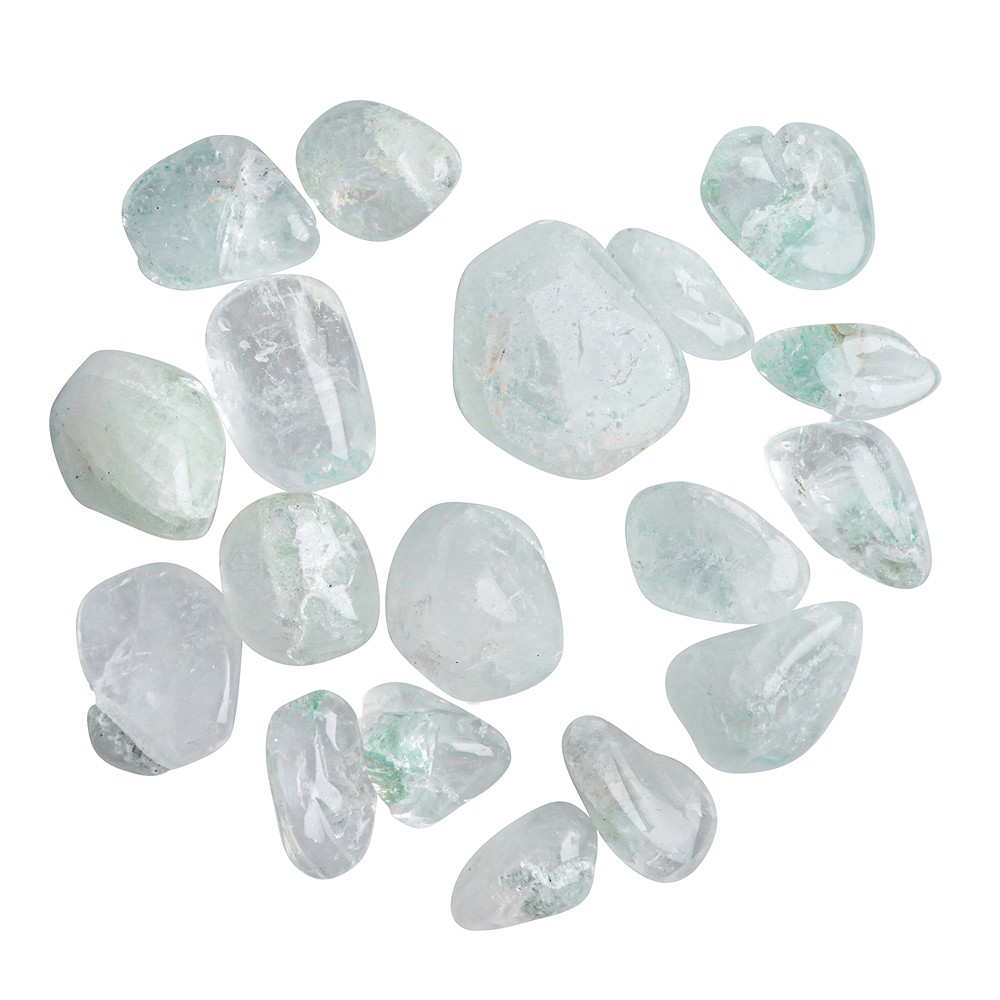 Pietre burattate di cristallo di rocca con Fuchsite (100 g/UC) | Marco Schreier