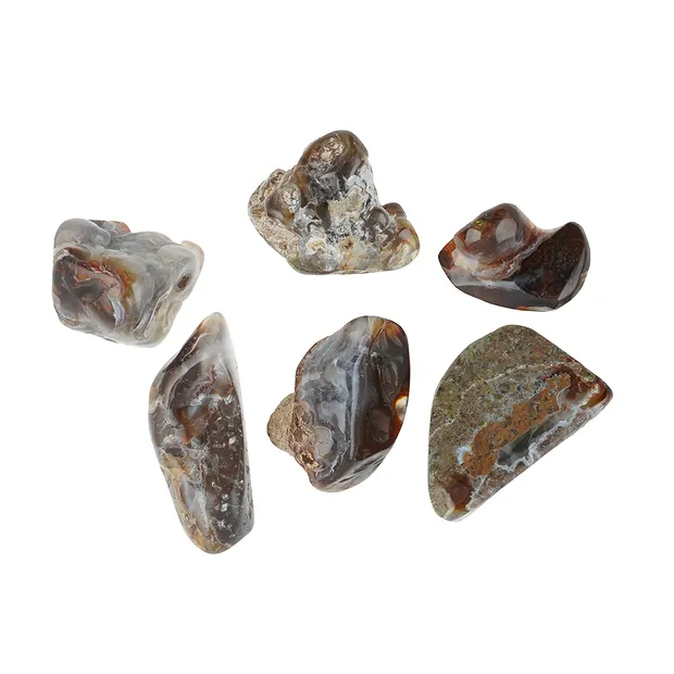 Tumbled Stones Fire Agate, 2,5 - 3,8cm (6 pcs./ PU) | Marco Schreier
