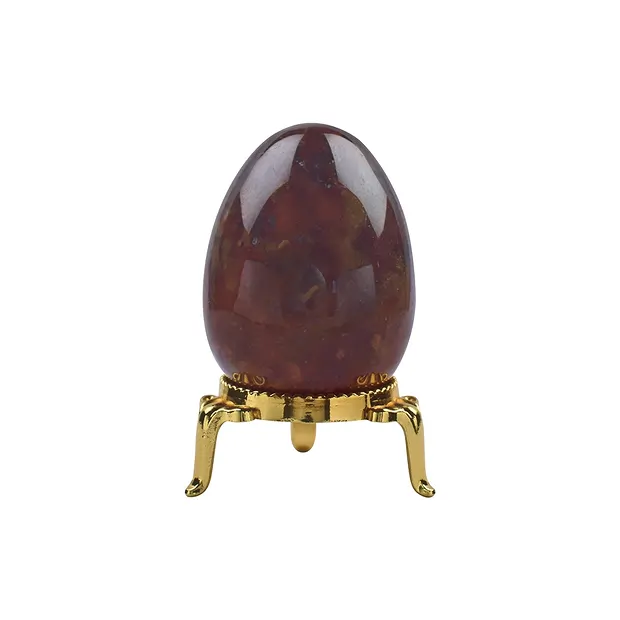 Ei Feuer-Chalcedon, 5,0cm, mit Geschenkbox und Ständer | Marco Schreier