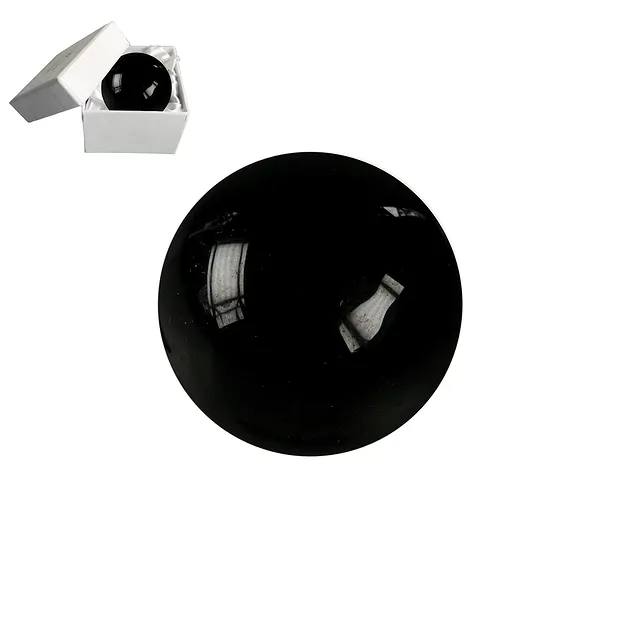 Massage-Kugel Schungit (stab.), 04cm, in Geschenkschachtel | Marco Schreier