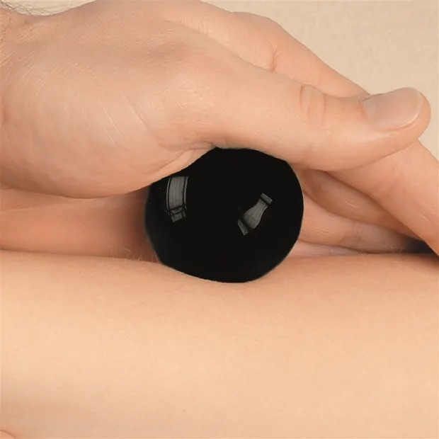 Massage-Kugel Schungit (stab.), 4,0cm, in Geschenkdose | Marco Schreier