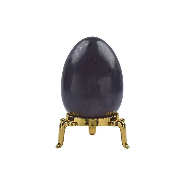 Egg Shungite (stab.), 5,0cm, with gift box and stand | Marco Schreier