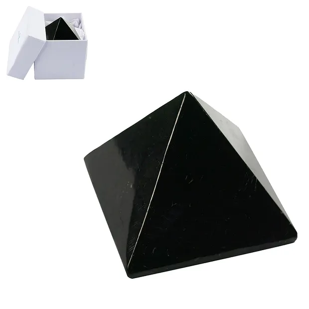 Pyramide en Shungite (en forme de bâtonnet), 3 cm, coffret cadeau | Marco Schreier