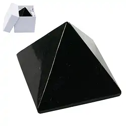 0543203601 Shungite pyramid (stab.), 06cm, in gift box | wholesaler gems & healing stones
