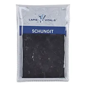 Placa de Shungita (estabilizada), 07 x 07cm, en bolsa | Marco Schreier