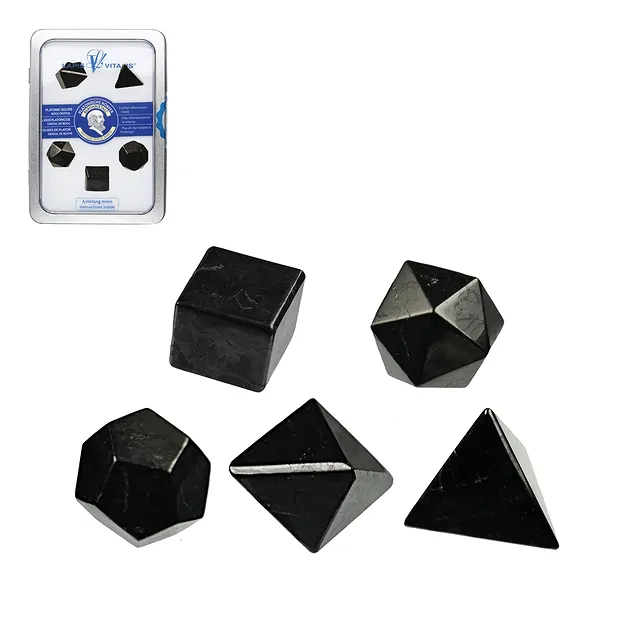 Corpo platonico di Shungite, 3 cm (grande) | grossista gemme e pietre curative