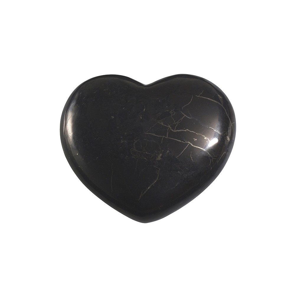 Puffy heart, Shungite, 4,5cm | wholesale supplier gems, healing stones & jewelry